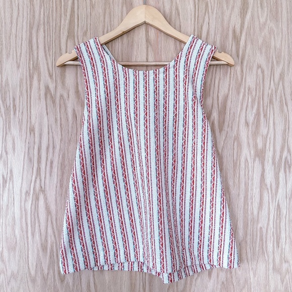 Madewell Boucle Stripe Cross Back Tank Top - Picture 4 of 13